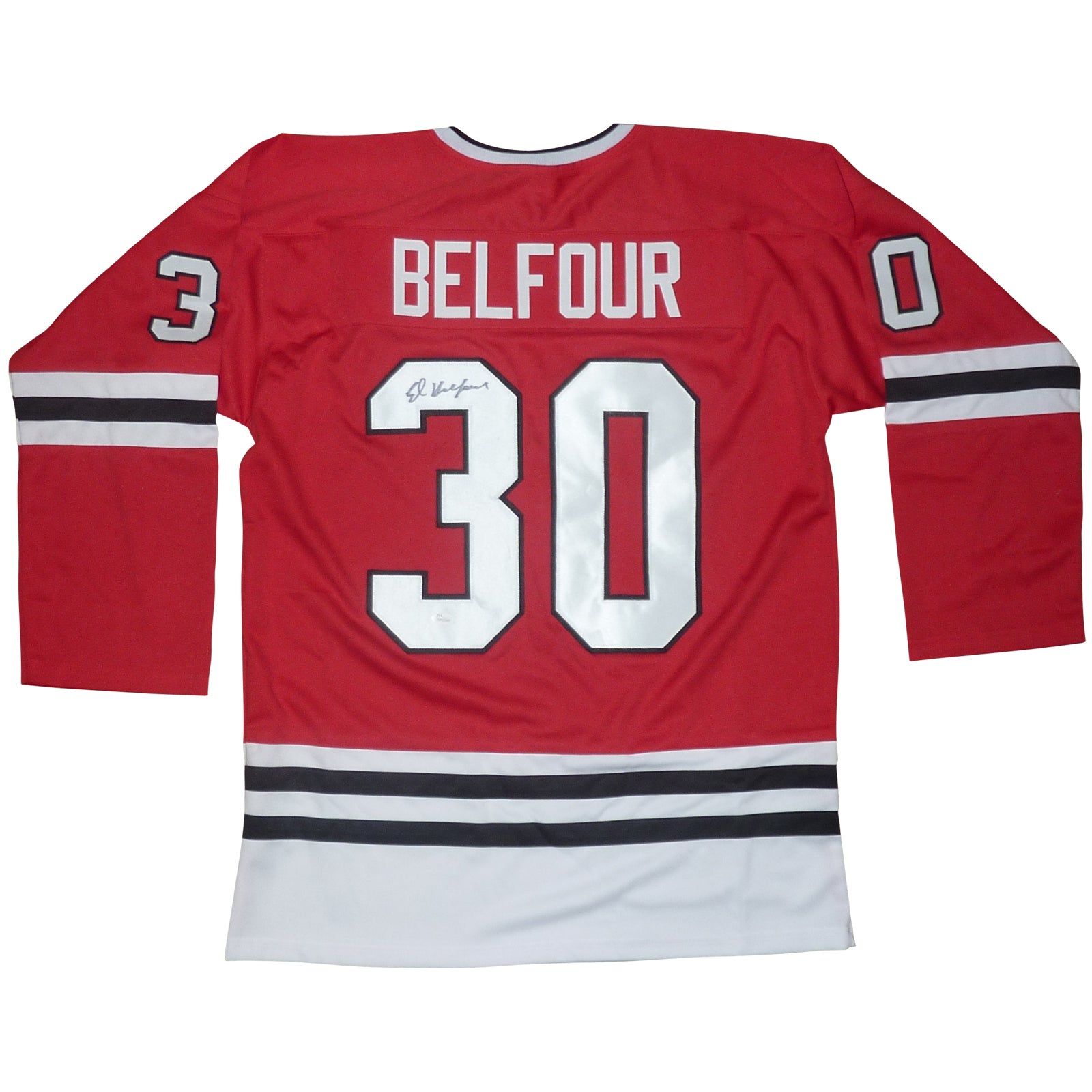 Ed Belfour Autographed Chicago (Red #30) Custom Hockey Jersey - JSA – Palm  Beach Autographs LLC