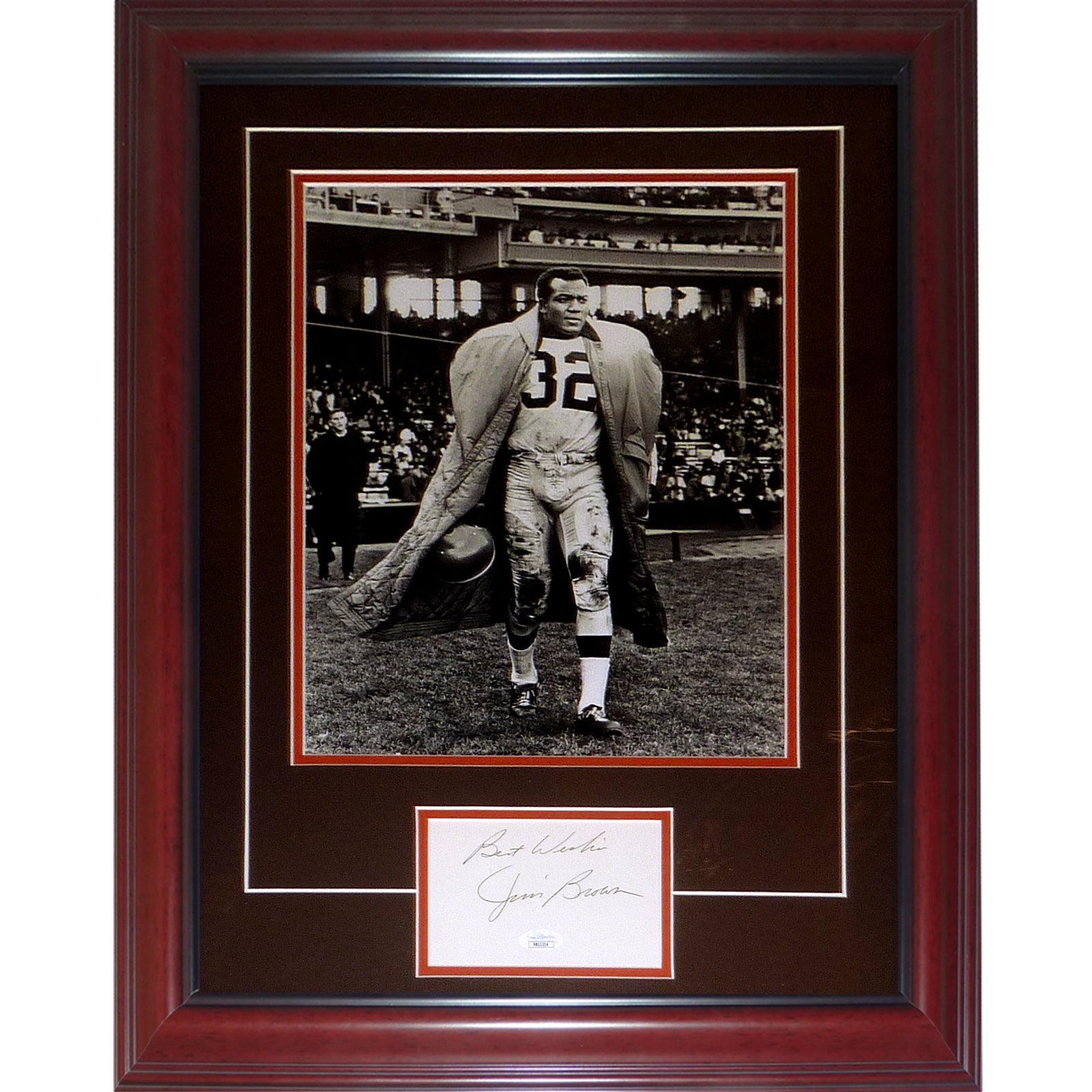 Jim Brown Framed Signed Jersey JSA Autographed Signed Cleveland Browns