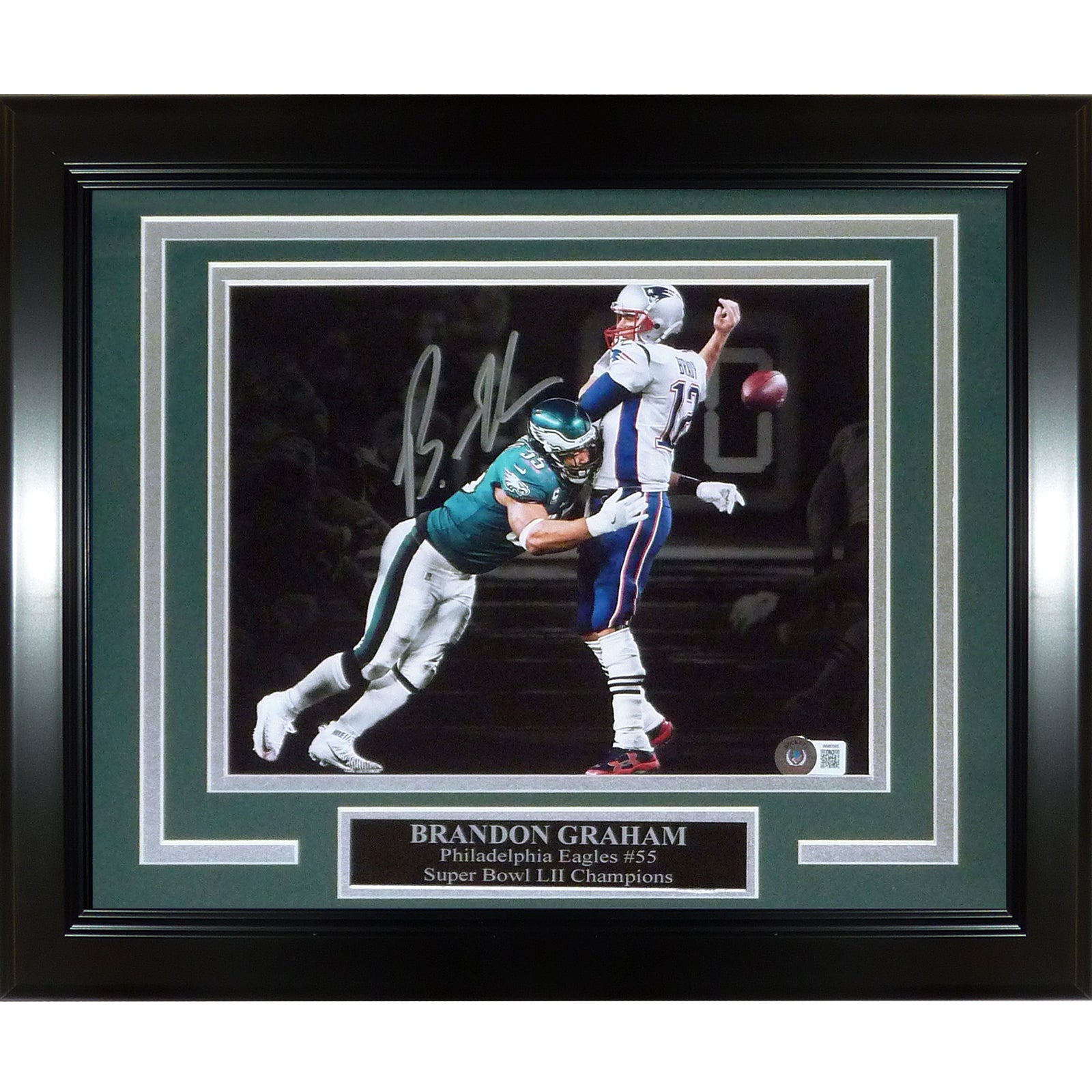 Brandon Graham Autographed 11x14 Photo Eagles Super Bowl JSA STICKER ONLY 2024 COA