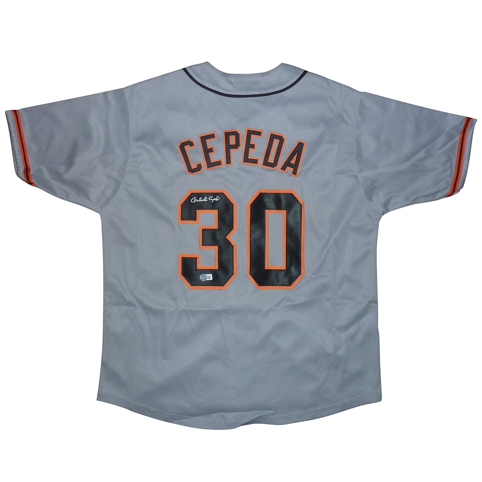 Orlando Cepeda Autographed San Francisco Grey 30 Custom Jersey Be Palm Beach Autographs LLC