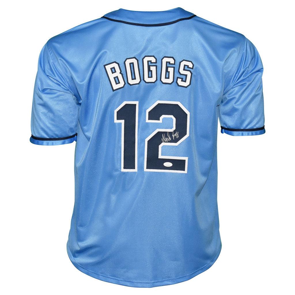 Wade Boggs Autographed Tampa Bay (Light Blue) Custom Baseball