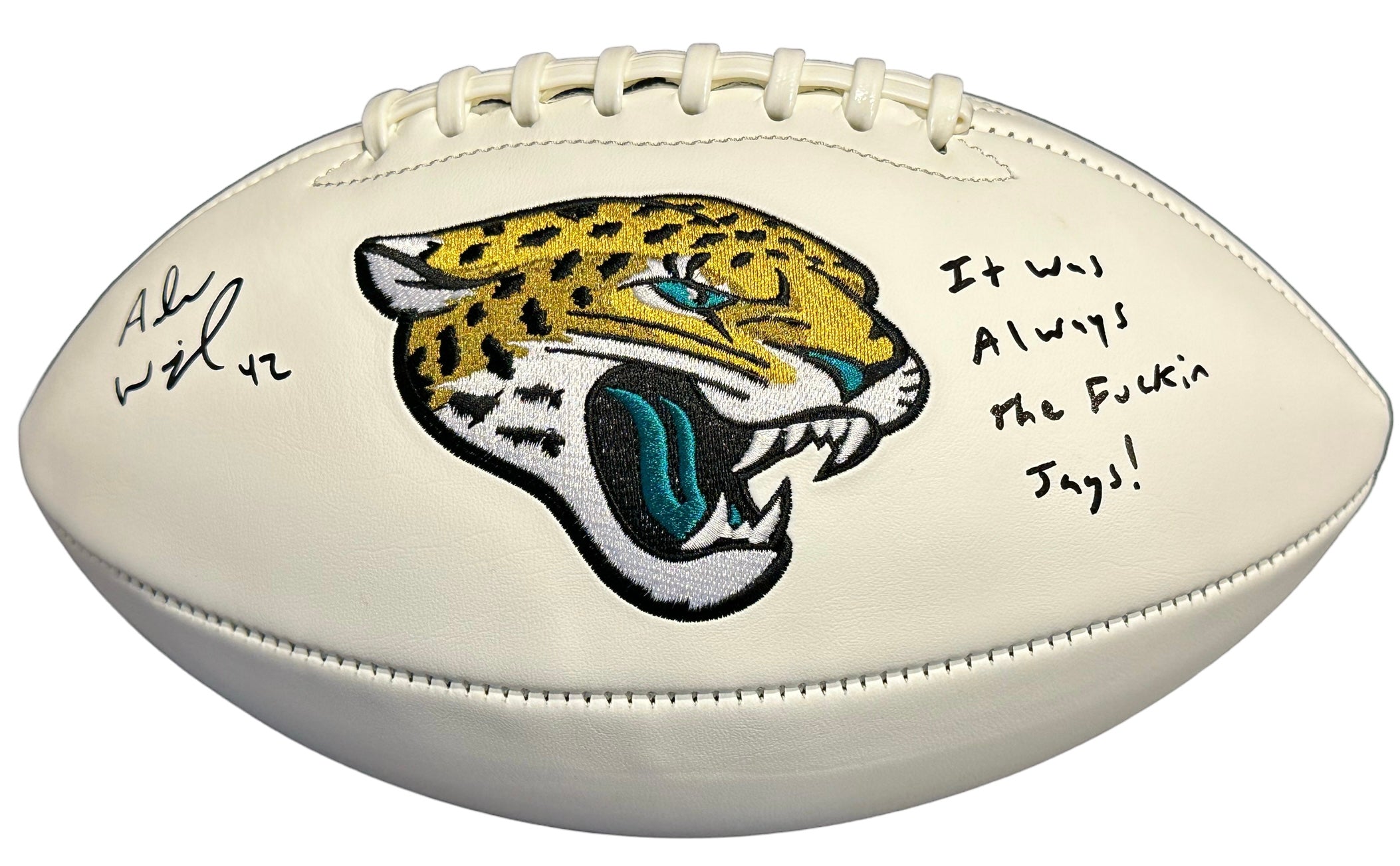 Andrew Wingard Autographed Jacksonville Jaguars Logo Football w/ 'It w –  Palm Beach Autographs LLC