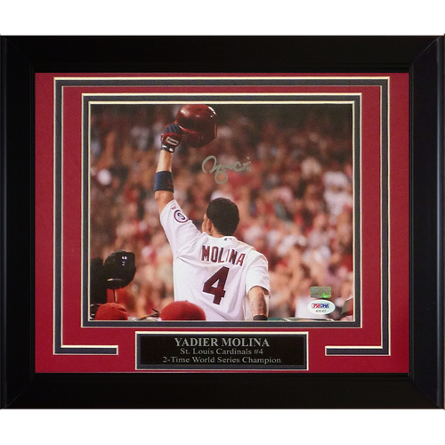 Yadier Molina Autographed St. Louis Cardinals Framed 8x10 Photo
