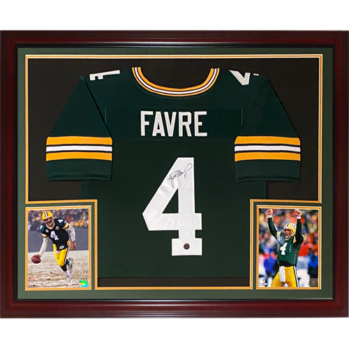Brett Favre Autographed Green Bay Packers (Green #4) Deluxe Framed Jer –  Palm Beach Autographs LLC