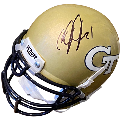 Calvin Johnson Autographed Georgia Tech Yellow Jackets Mini Helmet