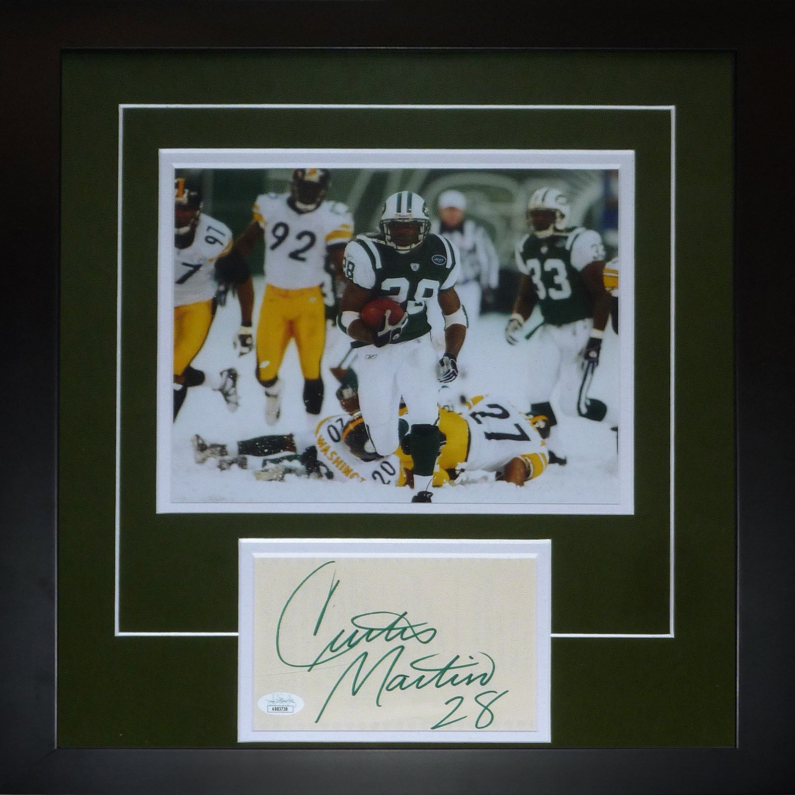 Curtis Martin Autographed Signed Framed New York Jets Jersey 