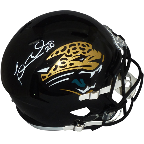 jacksonville jaguars mini helmet with Fred Taylor autograph with case