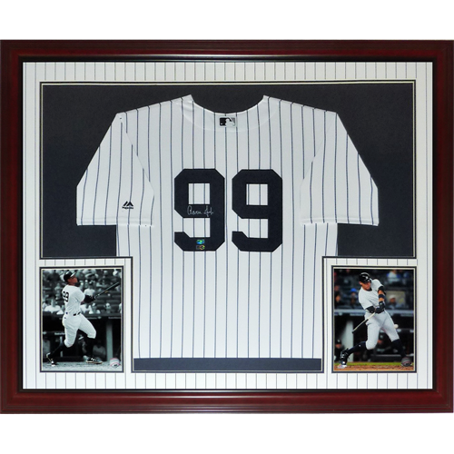 Aaron Judge Signed Custom Framed Authentic Yankees Jersey with
