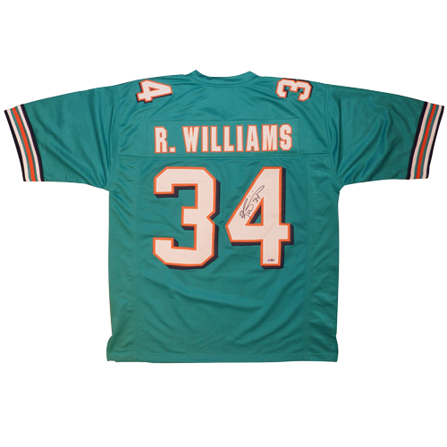 Ricky Williams Autographed Miami (Teal #34) Custom Jersey – Palm Beach  Autographs LLC