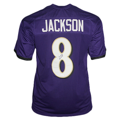 Lamar Jackson Autographed Baltimore (Purple #8) Custom Jersey - JSA – Palm  Beach Autographs LLC