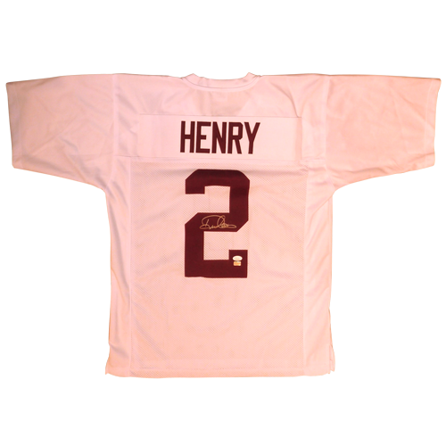 Derrick Henry Autographed Alabama (White #2) Custom Jersey - JSA