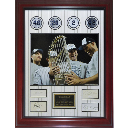 Derek Jeter, Mariano Rivera, Andy Pettitte & Jorge Posada Signed Yankees  Core Four Majestic Authentic Jersey Limited Edition #4/27 (Steiner COA)