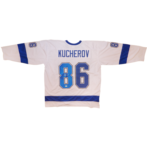 Nikita Kucherov / Autographed Tampa Bay Lightning Custom Hockey Jersey