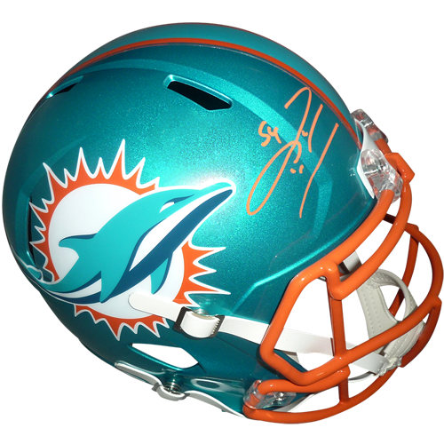 Zach Thomas Autographed Miami Dolphins Flash Teal Full Size