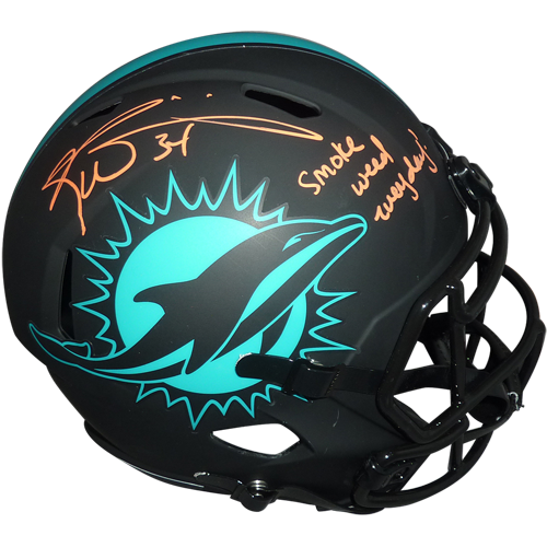 Ricky Williams Autographed Signed Miami Dolphins (Flash Alternate) Deluxe  Full-Size Replica Helmet With Puff Puff Run - Radtke