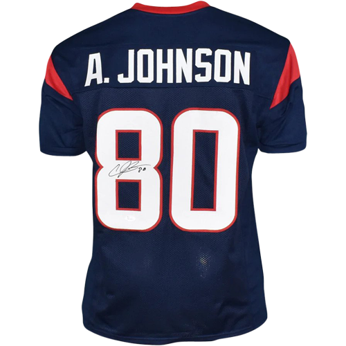 Andre Johnson Autographed Houston Texans (Blue #80) Custom Jersey