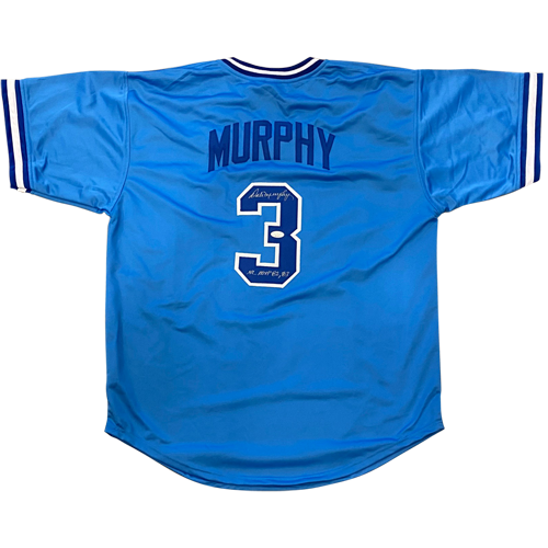 Framed Dale Murphy Atlanta Braves Autographed Baby Blue Mitchell & Ness Authentic  Jersey