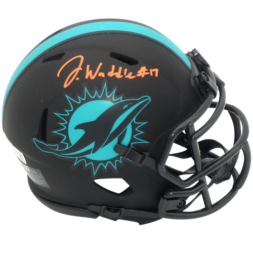 Jaylen Waddle Autographed Miami Dolphins (ECLIPSE Alternate) Mini