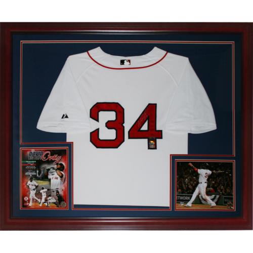 David Ortiz Autographed Boston Red Sox (White #34) Deluxe Framed