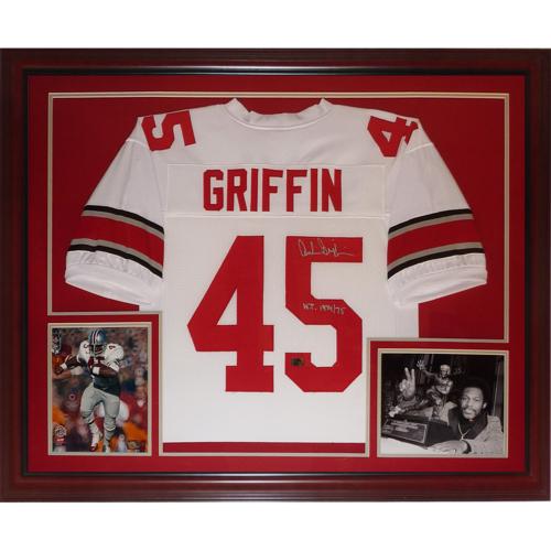 Archie Griffin Autographed Ohio State Buckeyes (Scarlet #45) Deluxe Fr –  Palm Beach Autographs LLC