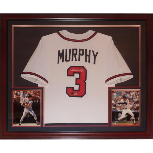 Dale Murphy Autographed Atlanta Braves (White #3) Deluxe Framed Jersey - JSA