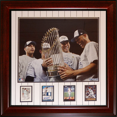 Andy Pettitte Jorge Posada Dual Signed 22x26 Canvas Photo Yankees Steiner  Auto - Cardboard Memories