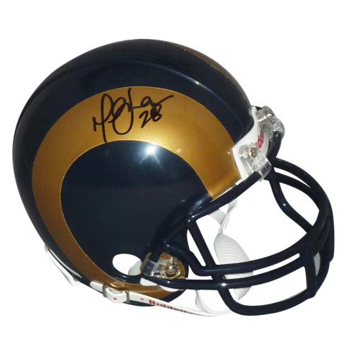 Marshall Faulk Autographed St. Louis Rams (Gold Horn) Mini Helmet – Palm  Beach Autographs LLC