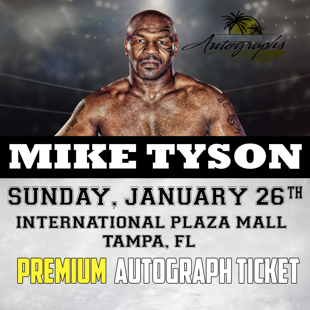 MIKE TYSON PREMIUM ITEM TICKET - Tampa In-Store Public Signing - January 26th, 2025 - NOT ELIGIBLE FOR DISCOUNTS OR COUPONS