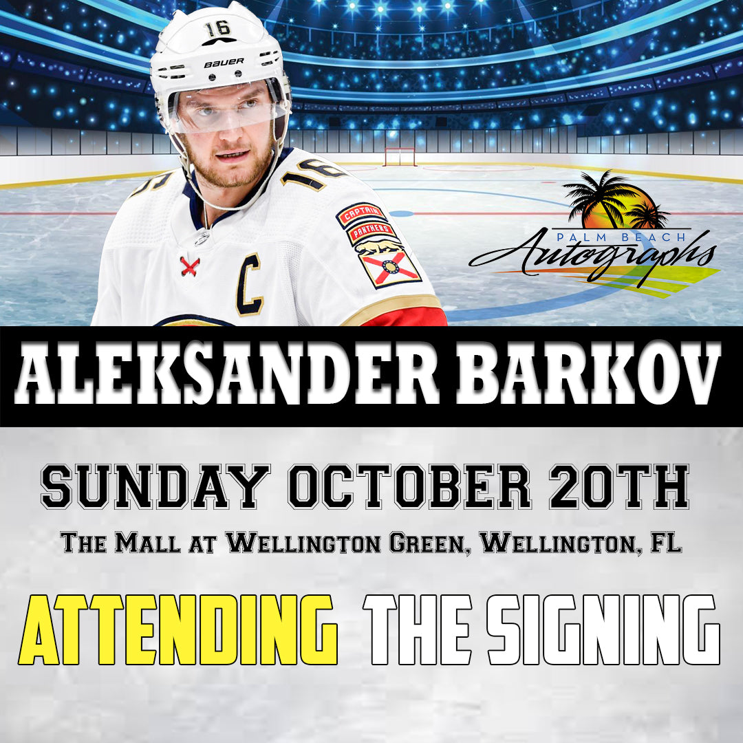 ALEKSANDER BARKOV AUTOGRAPH - Wellington In-Store Public Signing - October 20th, 2024 - NOT ELIGIBLE FOR DISCOUNTS OR COUPONS - YOU MUST SELECT AN OPTION OR YOUR ORDER WILL BE CANCELLED