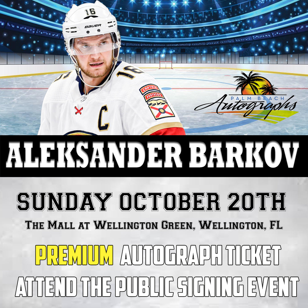 ALEKSANDER BARKOV PREMIUM AUTOGRAPH - Wellington In-Store Public Signing - October 20th, 2024