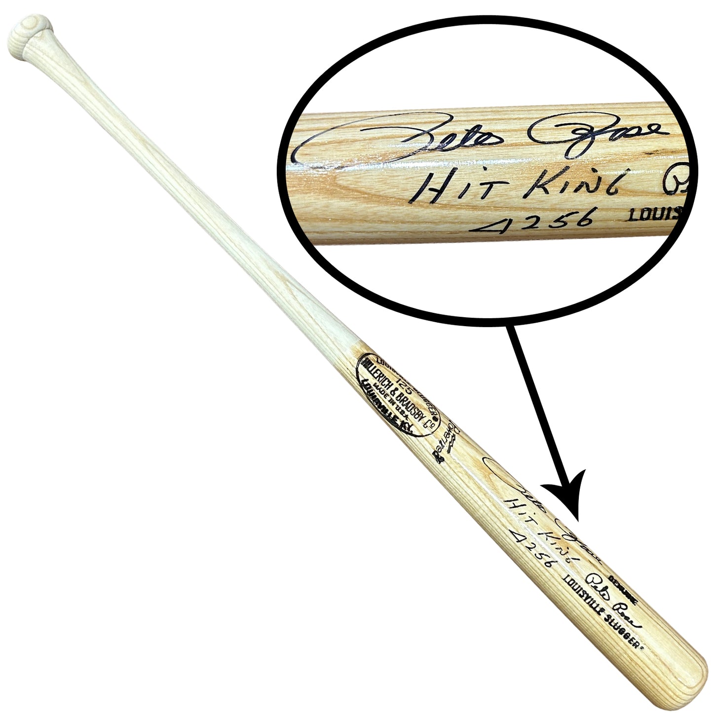 Pete Rose Autographed Official Louisville Slugger Baseball Bat - JSA