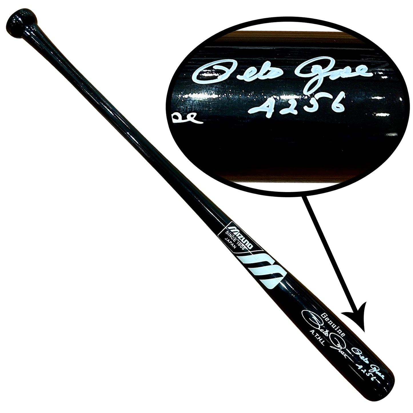 Pete Rose Autographed Mizzuno Baseball Bat - Rose Holo