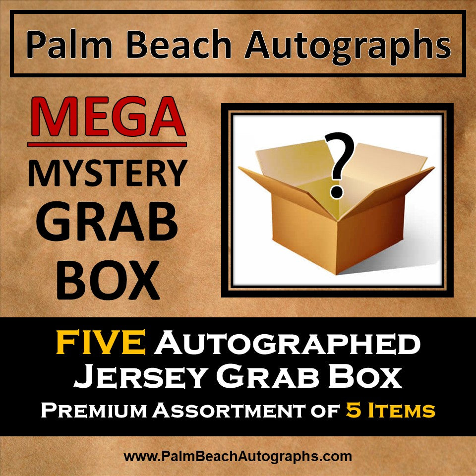 MYSTERY MEGA GRAB BOX - 5 Autographed Assorted Jerseys