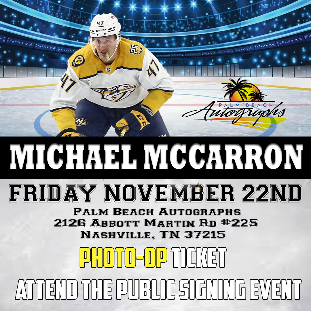 MICHAEL McCARRON PHOTO OP TICKET - Nashville In-Store Public Signing - November 22nd, 2024 - NOT ELIGIBLE FOR DISCOUNTS OR COUPONS - YOU MUST SELECT AN OPTION OR YOUR ORDER WILL BE CANCELLED