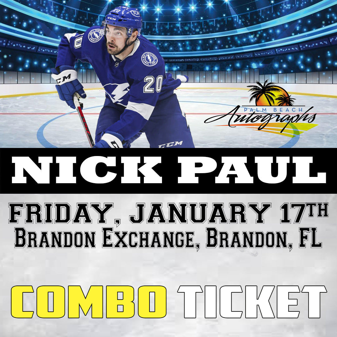 NICK PAUL COMBO TICKET - Brandon In-Store Public Signing - January 17th, 2025 - NOT ELIGIBLE FOR DISCOUNTS OR COUPONS - YOU MUST SELECT AN OPTION OR YOUR ORDER WILL BE CANCELLED