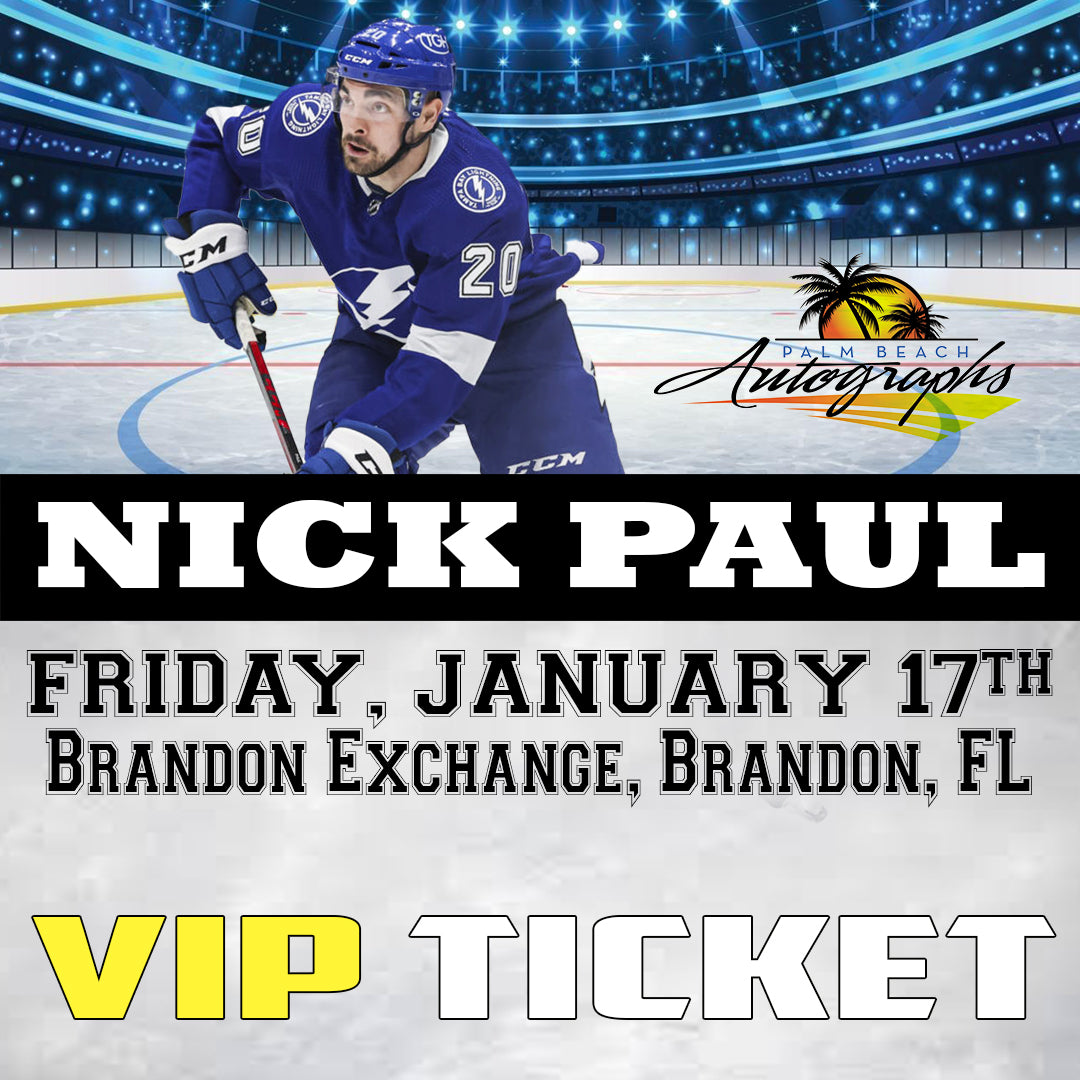 NICK PAUL VIP TICKET - Brandon In-Store Public Signing - January 17th, 2025 - NOT ELIGIBLE FOR DISCOUNTS OR COUPONS - YOU MUST SELECT AN OPTION OR YOUR ORDER WILL BE CANCELLED