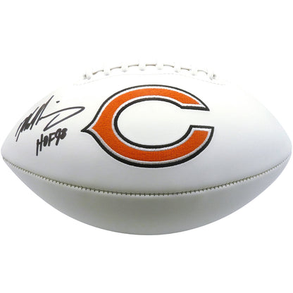 Mike Singletary Autographed Chicago Bears Logo Football w/ "HOF 98" -Beckett