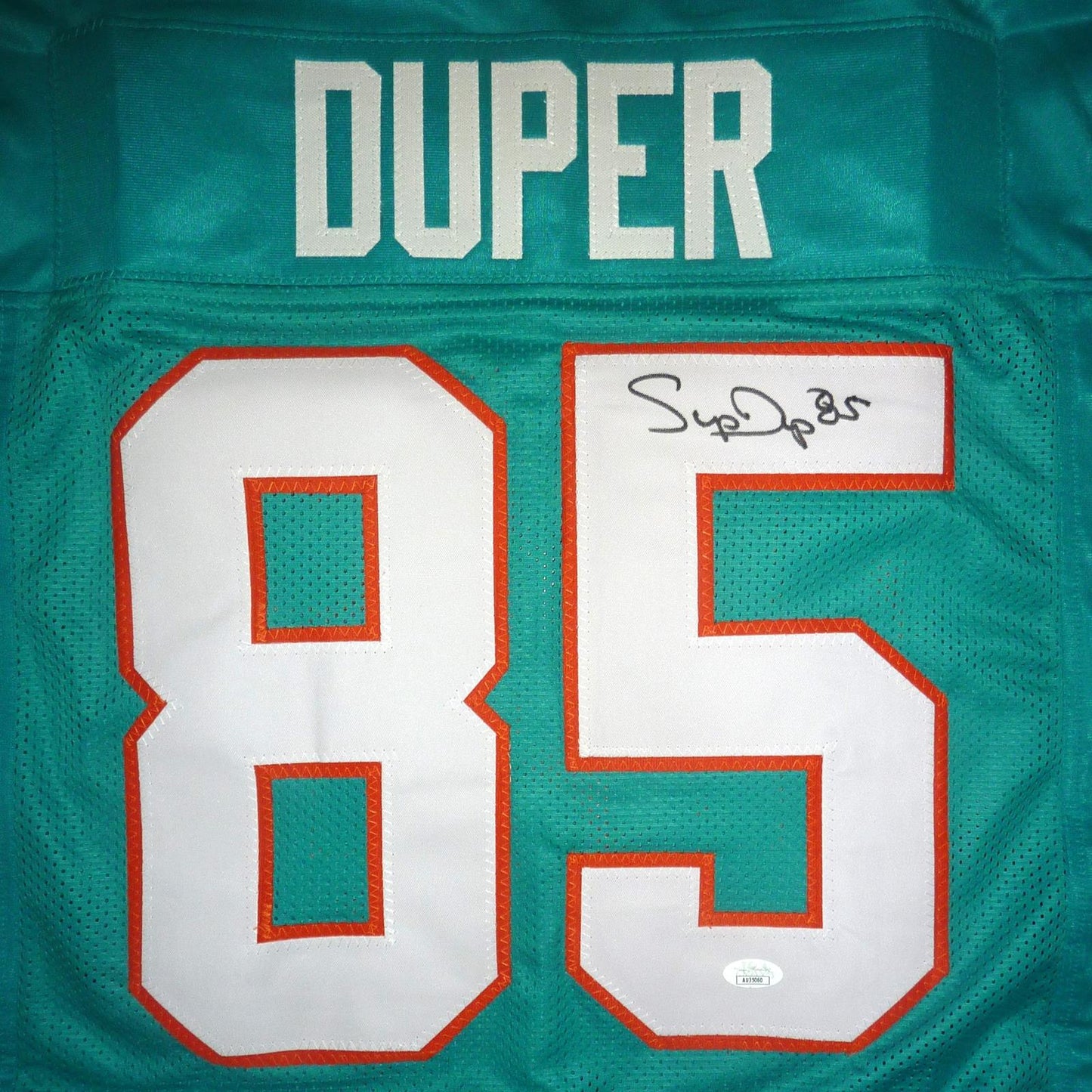 Mark Duper Autographed Miami Dolphins (Teal #85) Custom Jersey - JSA