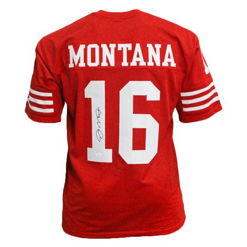 Joe Montana Autographed San Francisco 49ers (Red #16) Jersey - JSA