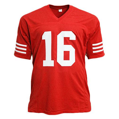 Joe Montana Autographed San Francisco 49ers (Red #16) Jersey - JSA