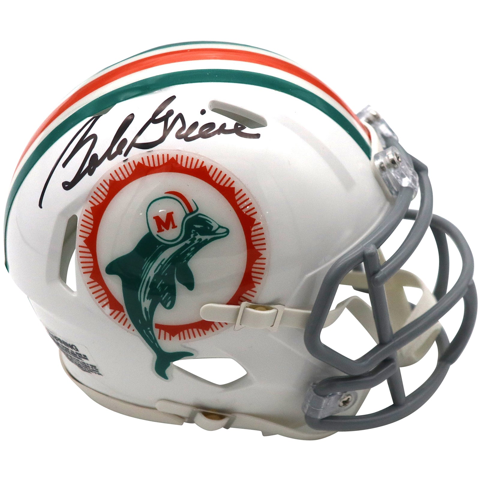 Bob Griese Autographed Miami Dolphins (Throwback 1972) Mini Helmet - JSA