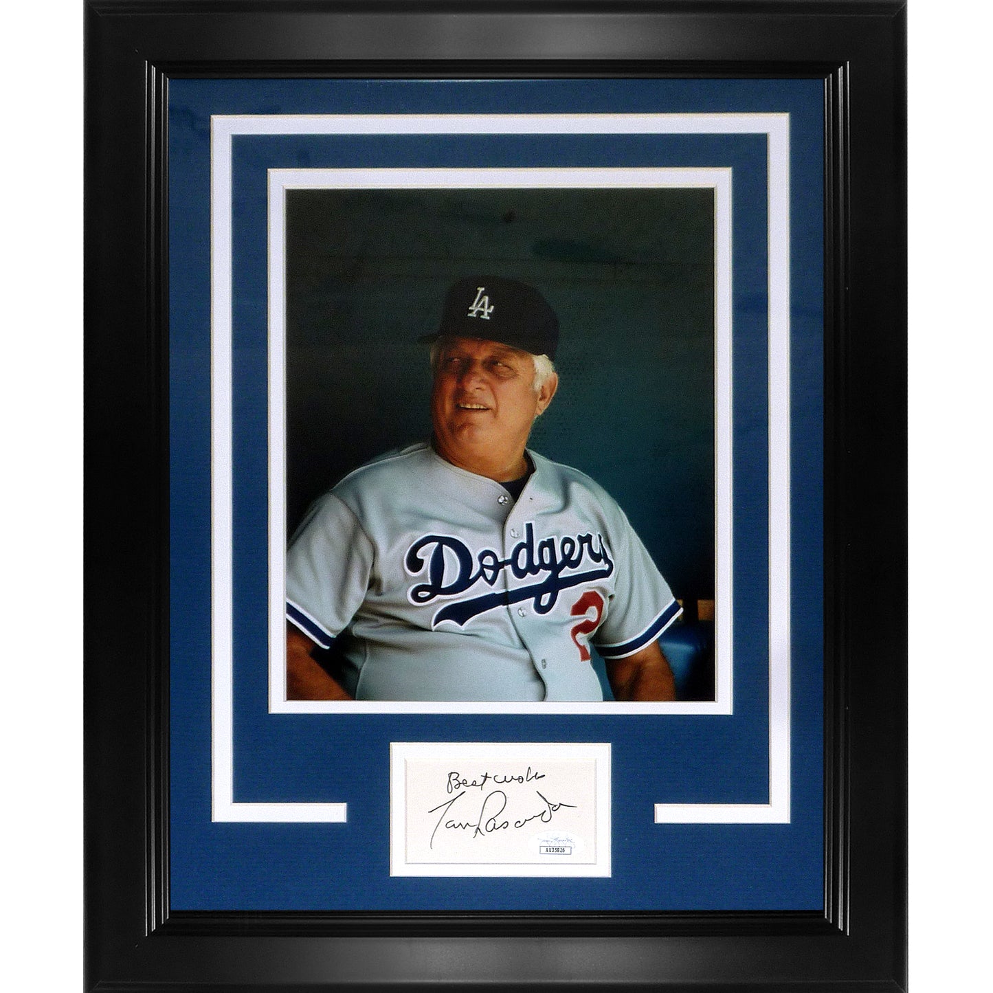 Tommy Lasorda Autographed Los Angeles Dodgers "Signature Series" Frame