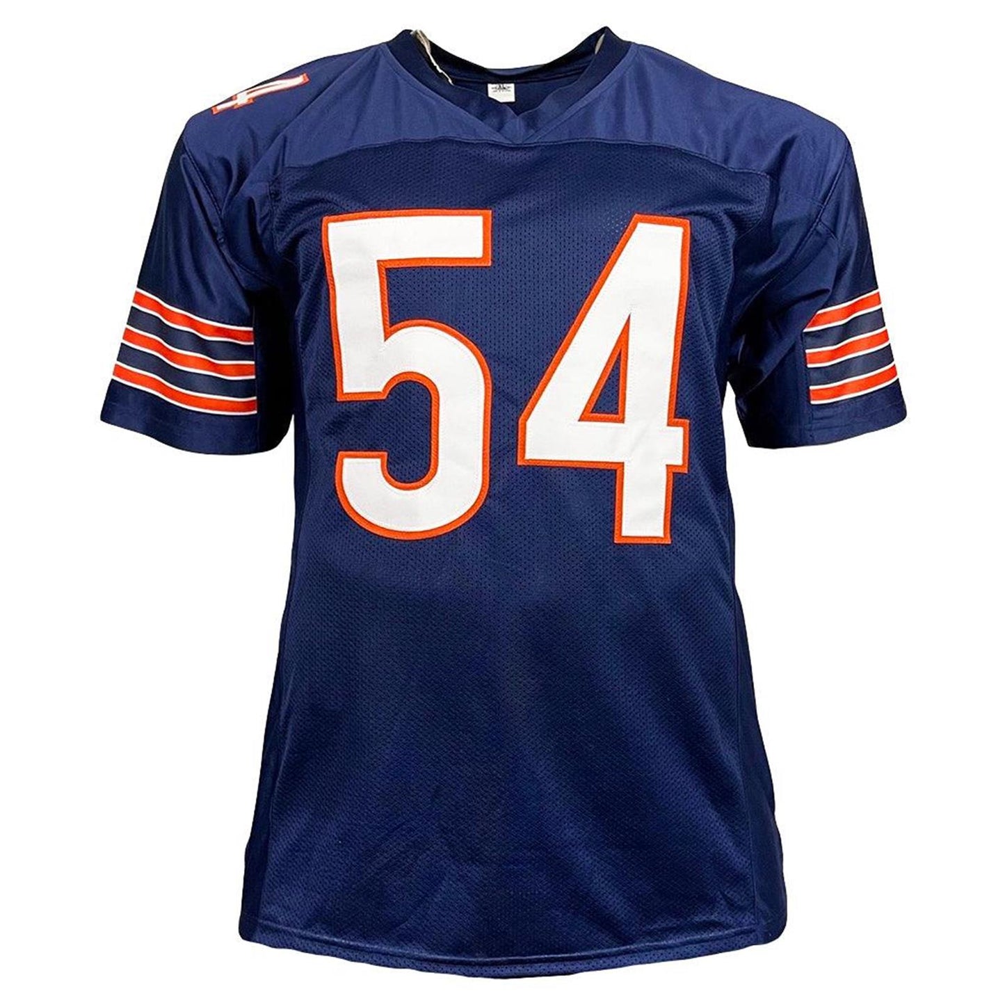 Brian Urlacher Autographed Chicago Bears (Blue #54) Custom Jersey w/ "HOF 18" - Beckett