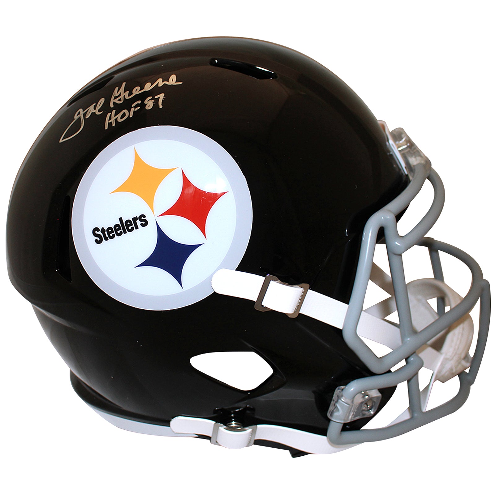 Joe Greene Autographed Pittsburgh Steelers Deluxe Full-Size Replica Helmet w/ 