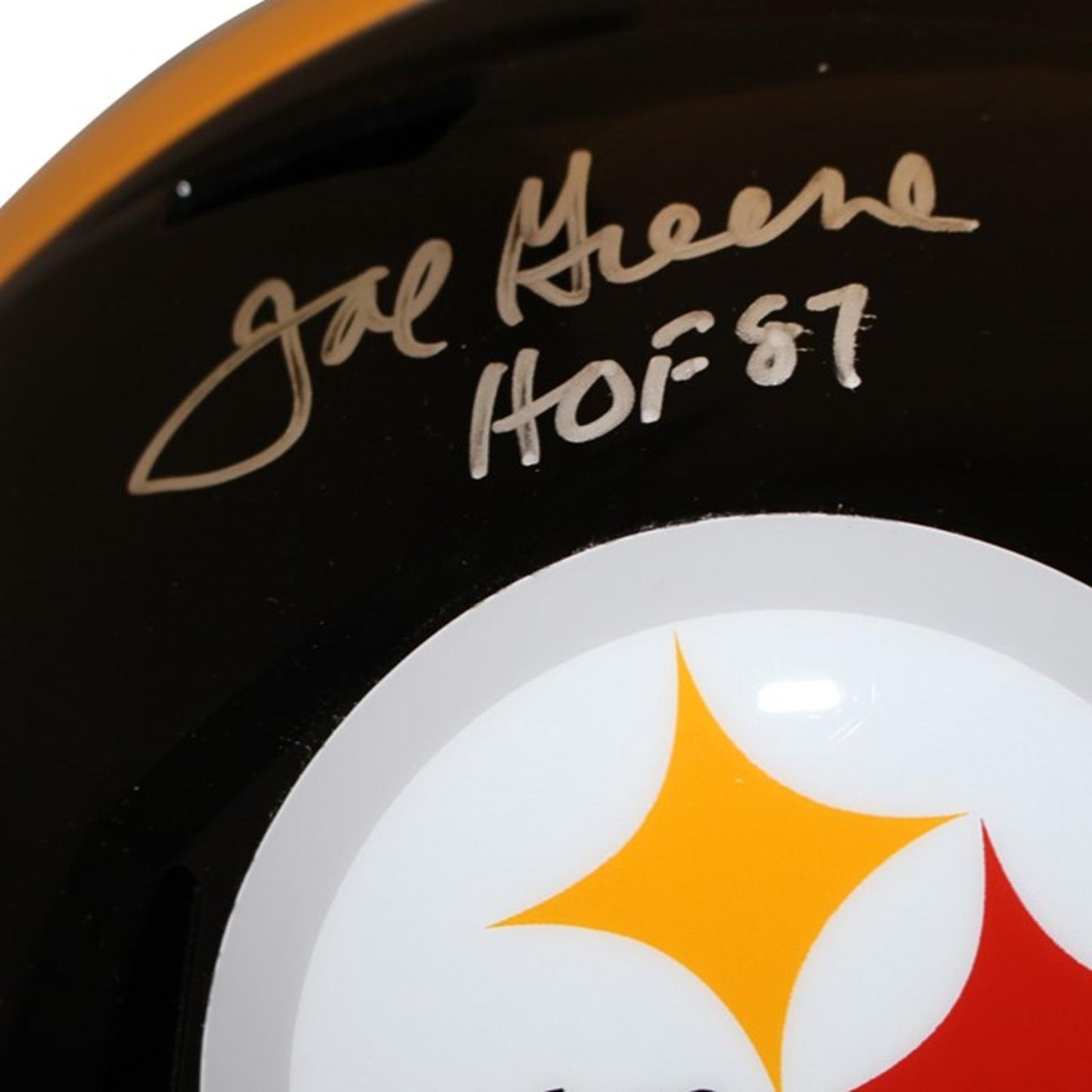 Joe Greene Autographed Pittsburgh Steelers Deluxe Full-Size Replica Helmet w/ "HOF 87"