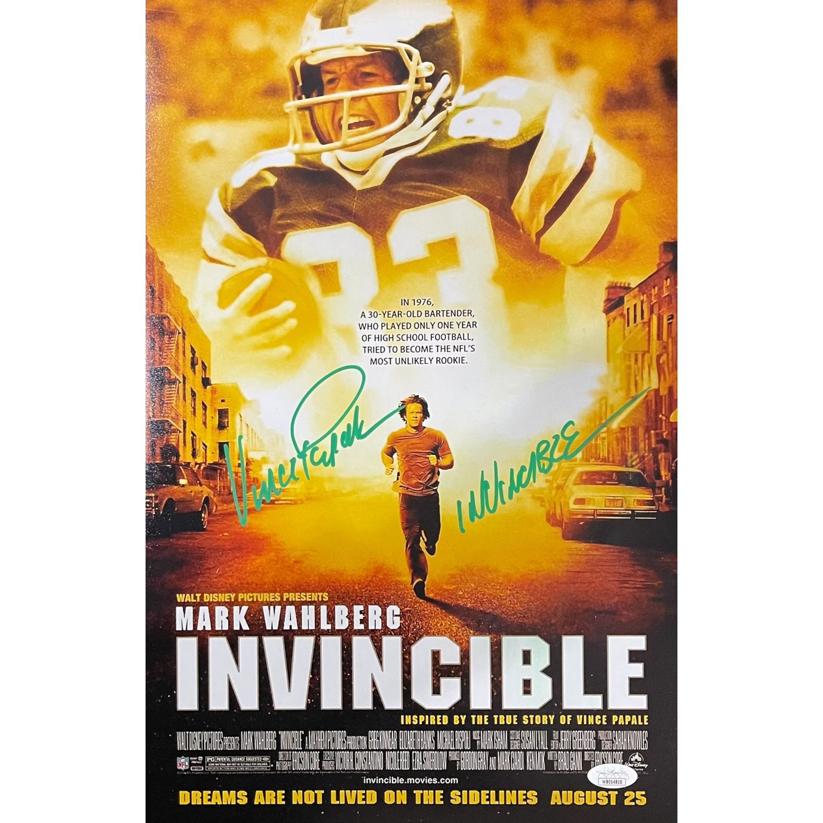 Vince Papale Autographed Invincible 11