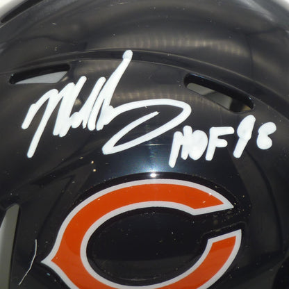 Mike Singletary Autographed Chicago Bears Mini Helmet w/ "HOF 98"