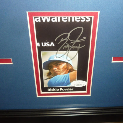 Rickie Fowler Autographed Golf (TPC Trophy) "Signature Series" Frame