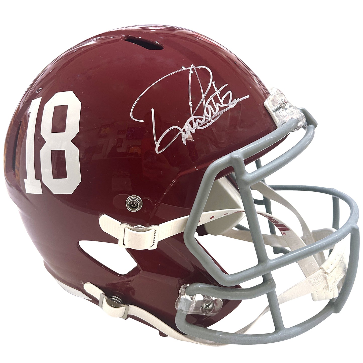 Derrick Henry Autographed Alabama Crimson Tide Deluxe Full-Size Helmet - Beckett