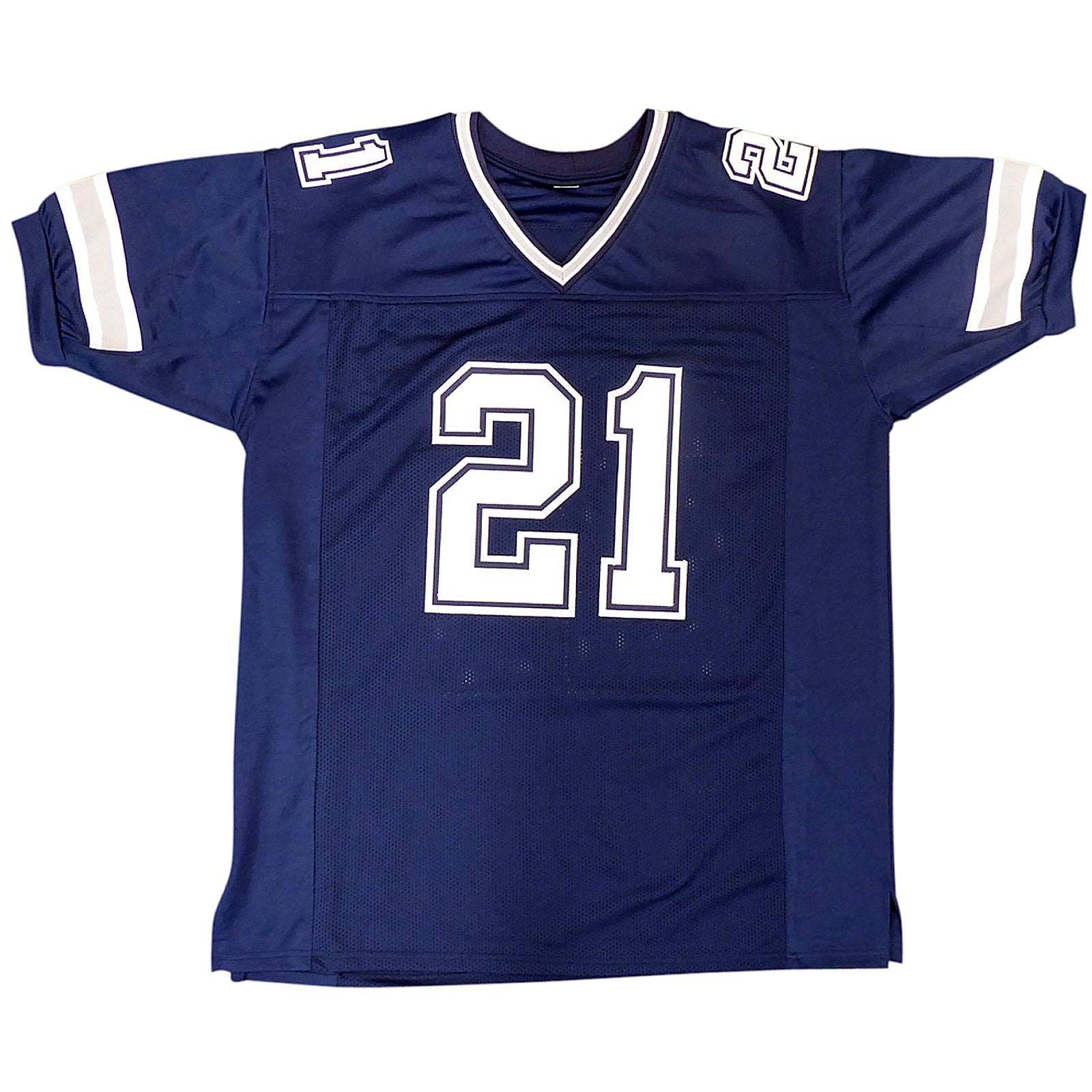 Ezekiel Elliott Signed Custom Blue Pro Style Football Jersey Feed